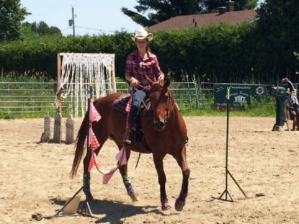Ouverture de barrière en selle :) 