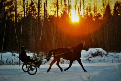 Entraînement au coucher de soleil :)