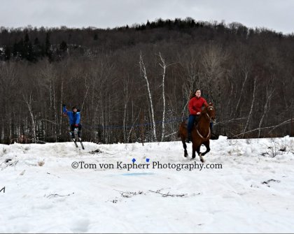Compétition de Ski Joring à Potton