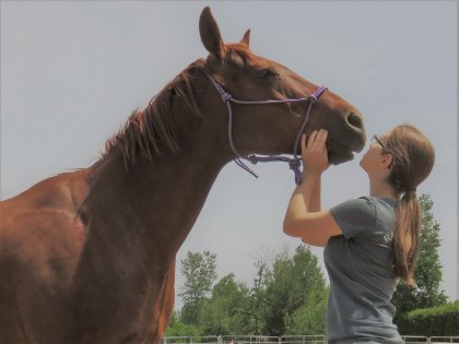 Cowgirl et moi l'été dernier. Vivement le retour de la chaleur !