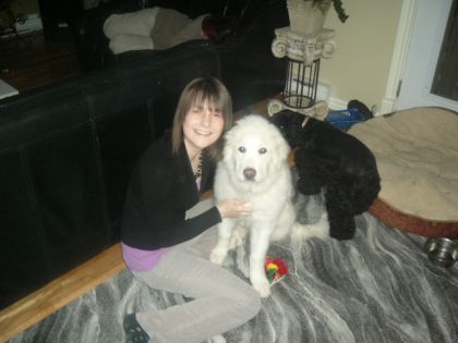 Moi et ma cocotte, deja 4 mois et 55 lbs      Kymmi la cocker...