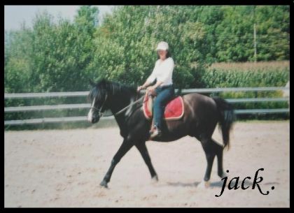 vieille photo de moi et jack! le cheval de la proprié de mon...