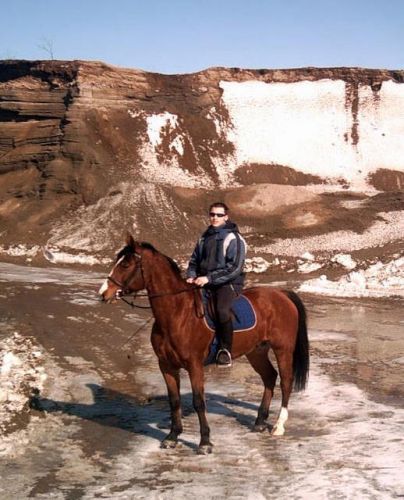 Mon chum et son cheval.