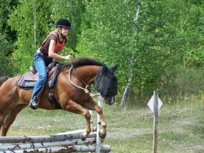Moi & Cash mon encien cheval en semi-pension, en compétition de...