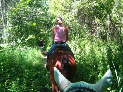 Moi avec mon gros dans la jungle ! lol .. Non en trail avec Deyh...