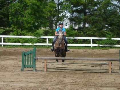 juliette et moi en plein parcours sur un 2p6... merci charmy...