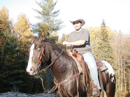 Un cowboy a cheval