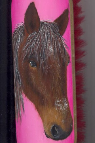 Acrylique sur bois, brosse douce représentant Canelle