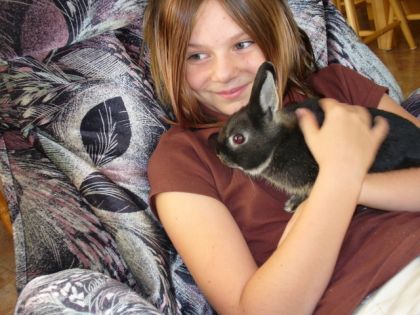 Mon lapin fouky et moi! aujourd'hui se nest pas mon plus beaux...