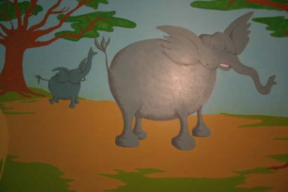 éléphants de la chambre de Jolan