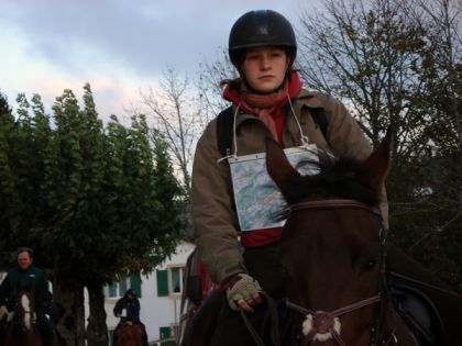 moi l'année passée au départ d'un Trec avec Adona...