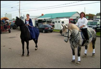 Moi avec la jolie Aramisse pour la parade de Louiseville. :)