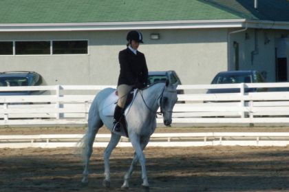 Mon Lou en dressage avec moi :)