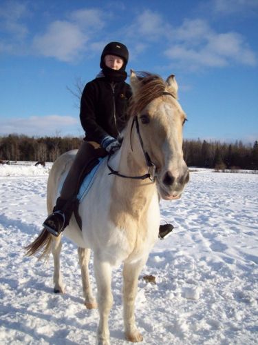 Moi et ma nouvelle jument ... Butterscotch .