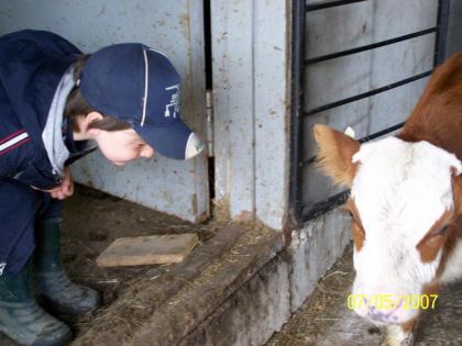 photo par CodyMel mon fils et son veau. Il lui a donné le même nom que lui. Je...