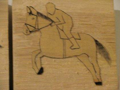 Gravure saut d'obstacle