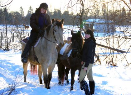 Moi et Duke en selle :) Avec Jennifer et Espresso Alias Jennypony