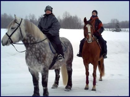 Moi et ma fille (Mimo) avant de partir en rando aujourd'hui. ;)