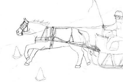 Un petit dessin que j'ai fait, Derby attelé :)