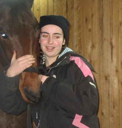 Moi et Harley en fin de semaine...un petit calin après une...
