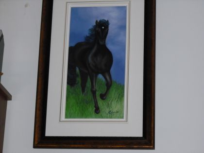 Ma maraine ma fete cette magnifique peinture a l'huile alnné...