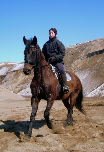 Pour faire un peu changement...Me voici sur Pégane au galop! ;)...