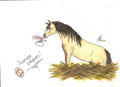 Mon cheval de Pâques !!! JOYEUSE PÄQUES À TOUS !!!!!!!!!