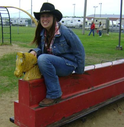Moi et mon nouveau cheval haha XD