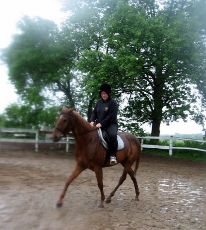 Sunny et moi aujourdhui sous la pluie!