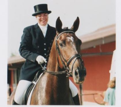 Cavalière classique sur son cheval