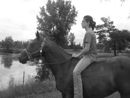 Choupette & moi bareback. :-)