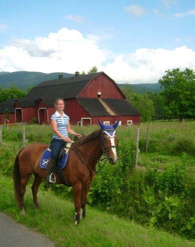 Moi et Jolly en rando à Sutton! :)