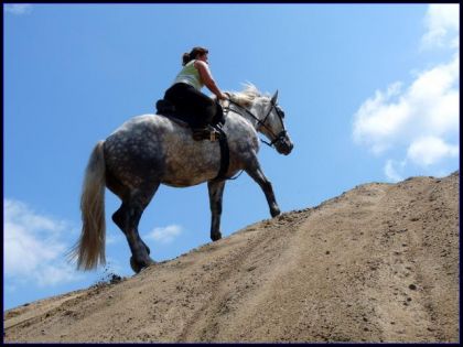Moi et Silver qui monte la pente! LOL!