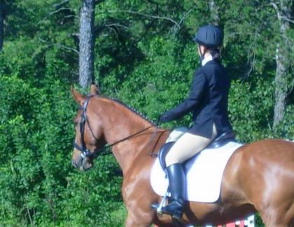 Nous 2 avant notre classe de dressage au concours EGC du 8 août...