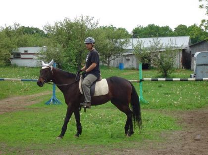 Mon chum dans son cours! Non ce n'est pas Bahia le cheval!