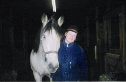 moi et Léo un ancien cheval de rodéo
