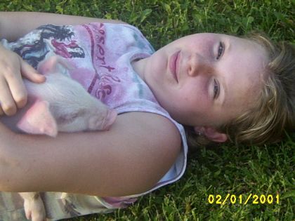 moi et mon cochon ..Anthony ,qui est maintenant décédé ,,je...