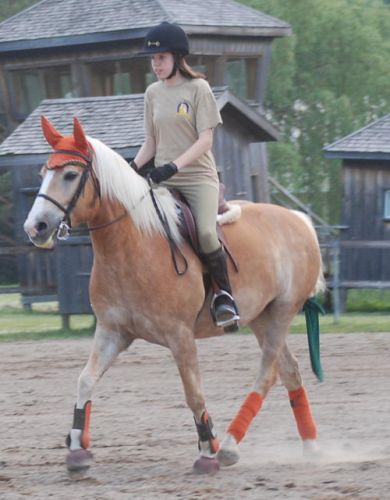 Athos et moi à l'entrainement avant la compétition