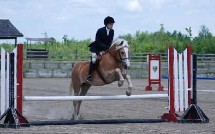Athos et moi au saut à la ferme Beaulieu