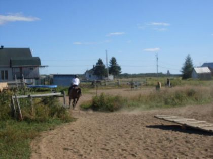 moi & Pined au galop apres la bascule du trec!