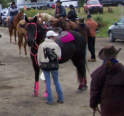 Kate avant une run de barils!! le rose y vas bien han :P