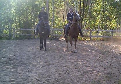Luc sur Fire et moi sur Cibelle