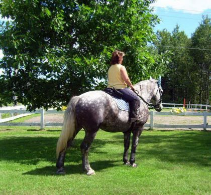 Moi et Silver avant de partir en rando. :)