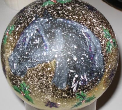 Boule De Noel Que J'ai Peinturer Cheval !!!