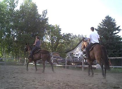 Geneviève et Danny au réchauffement