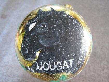 Boule De Noel Que J'ai Peinturer Cheval Nougat  !!!
