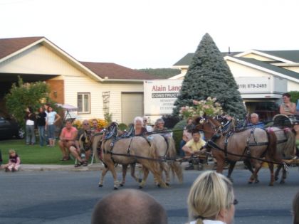 attelage de poney ! le papa a candy est la dedans premiere rangé...