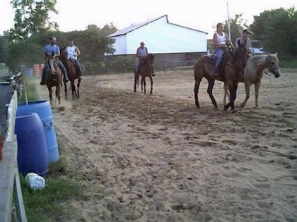 La gang de cowboys à l'entraînement