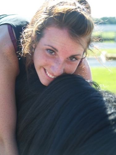 toute heureuse sur mon cheval  :)