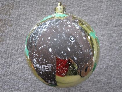 Boule De Noel Que J'ai Peinturer Cheval Sweet !!!